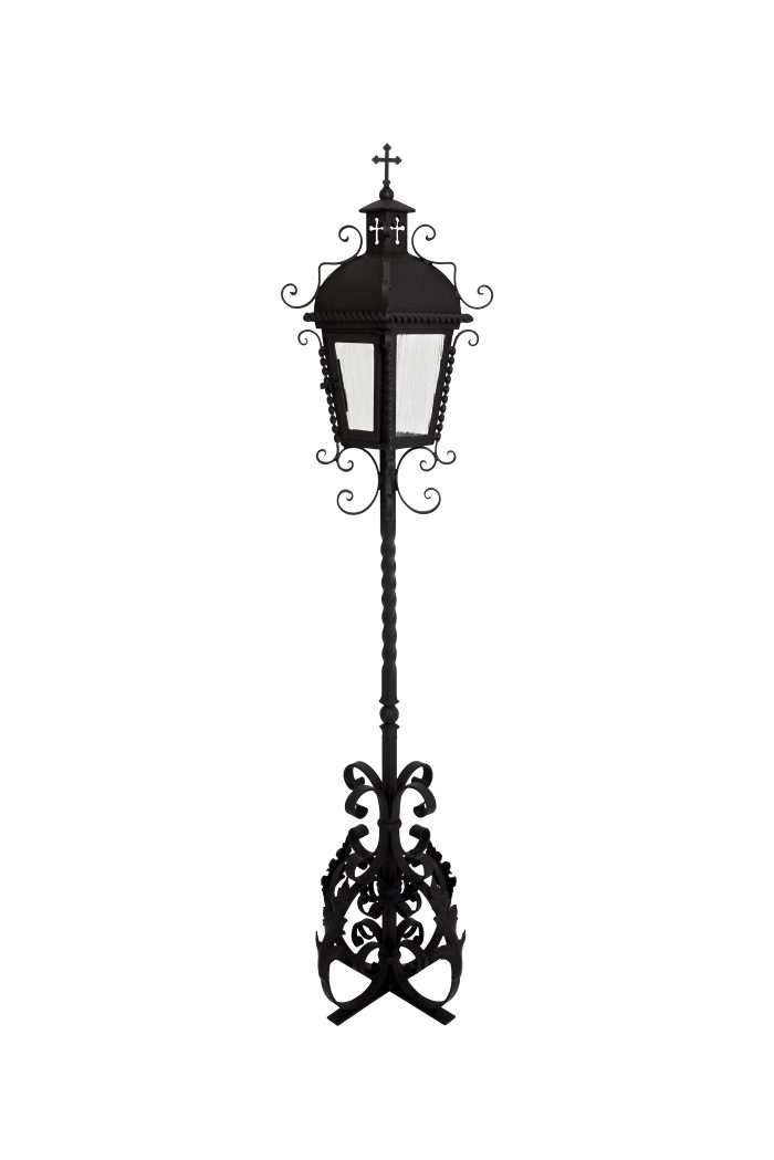 HANDGESCHMIEDETE STEHLAMPE – Bild 3